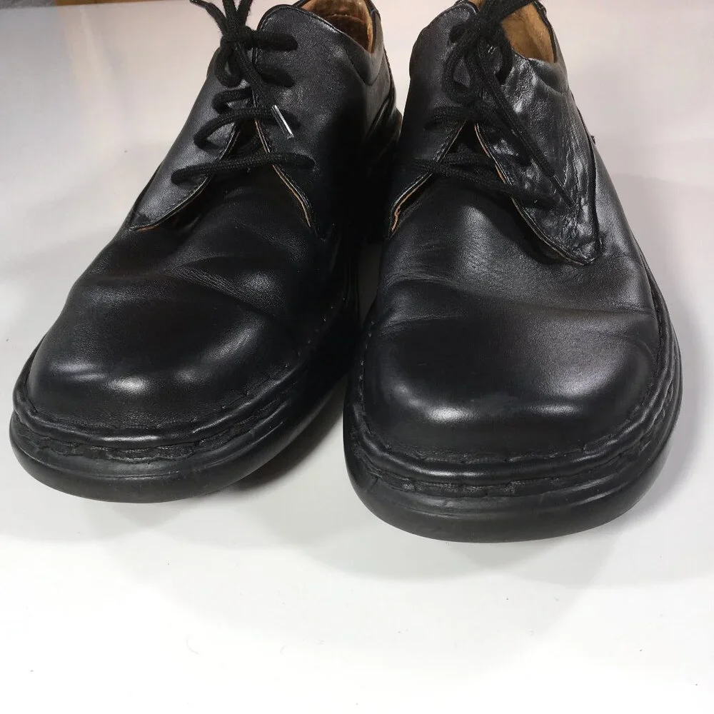 Josef Seibel Black Leather Lace-Up Derby